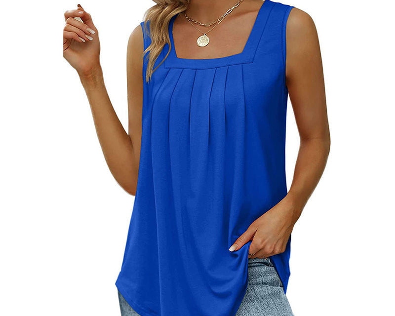 Damira – Povećajte svoj stil: otkrijte eleganciju s bezrukavnim plisiranim topom