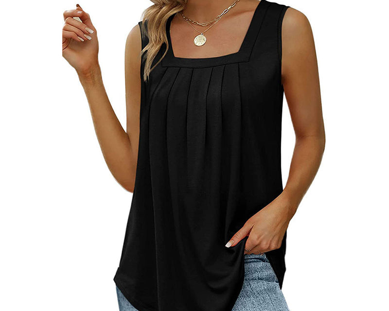 Damira – Povećajte svoj stil: otkrijte eleganciju s bezrukavnim plisiranim topom