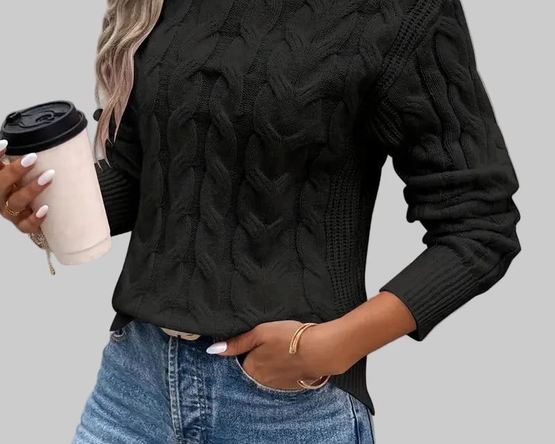 Arijana – Pletena polo majica za elegantnu toplinu