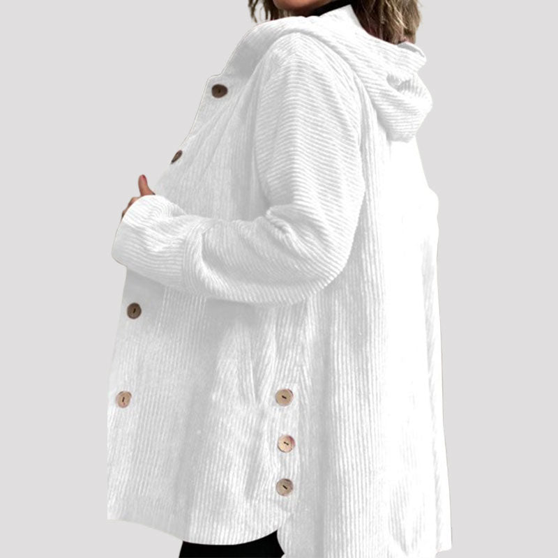 Cvijeta – ležerna kaput-hoodie jakna za toplu i opuštenu jesen