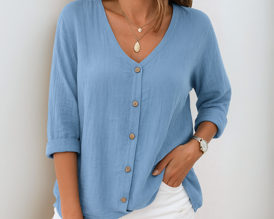 Ariana – Opuštena bluzica s kopčanjem