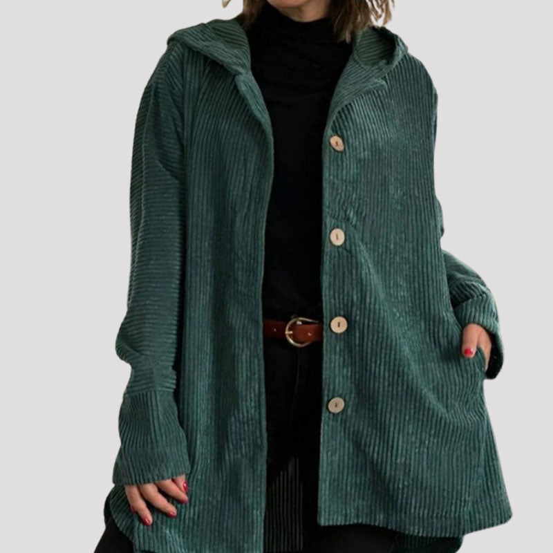 Cvijeta – ležerna kaput-hoodie jakna za toplu i opuštenu jesen