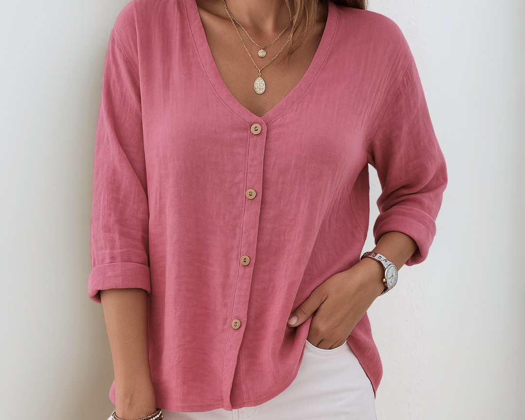 Ariana – Opuštena bluzica s kopčanjem