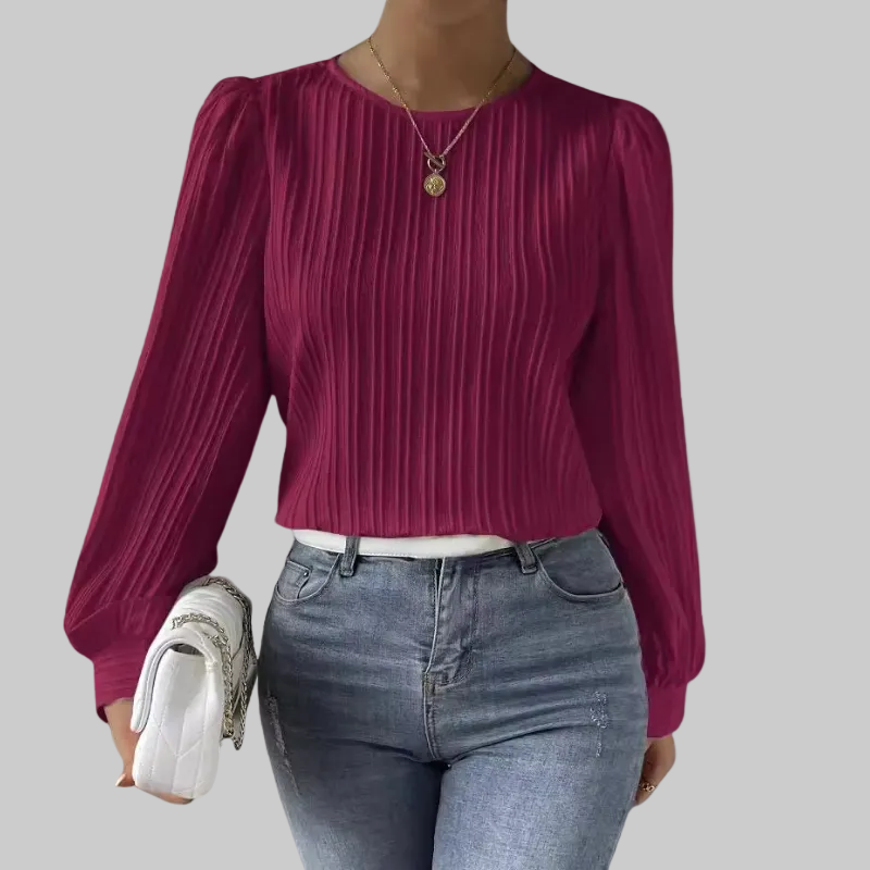 86 - Plisirana bluza s elegantnim rukavima