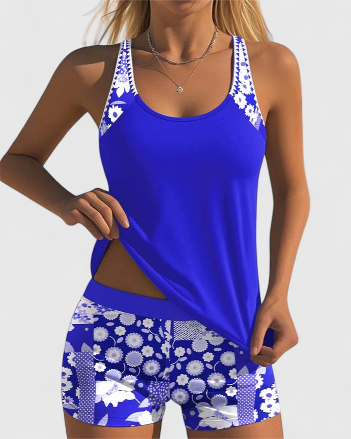 4 – Sportski tankini s cvjetnim uzorkom