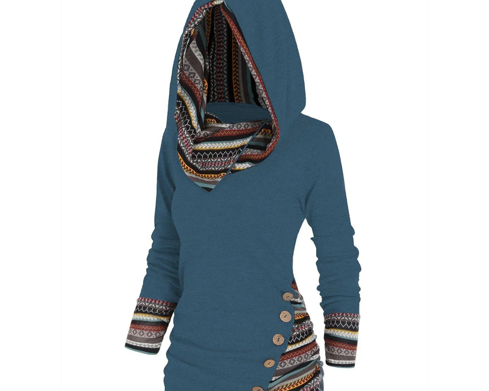 Ela – Sučelite se s zimom s kulturnom elegancijom u ležernom Tribal Hoodie!