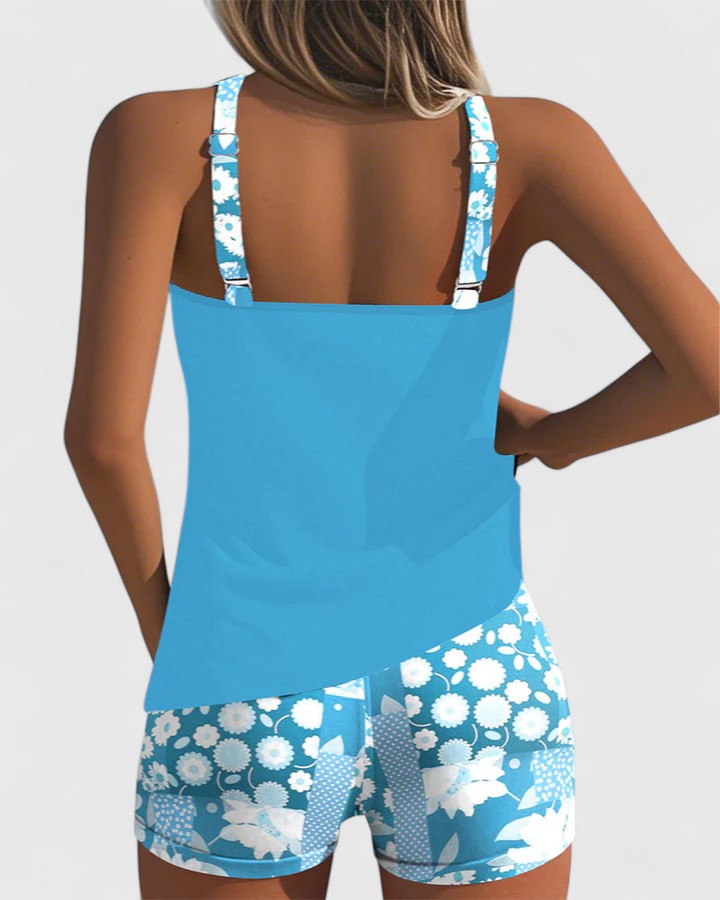4 – Sportski tankini s cvjetnim uzorkom