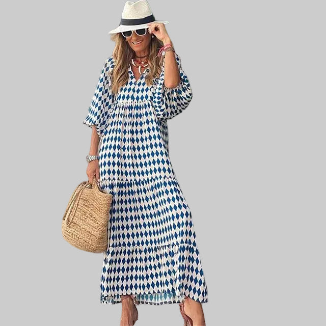 43 – Boho maxi haljina s lanternastim rukavima za ljetne avanture