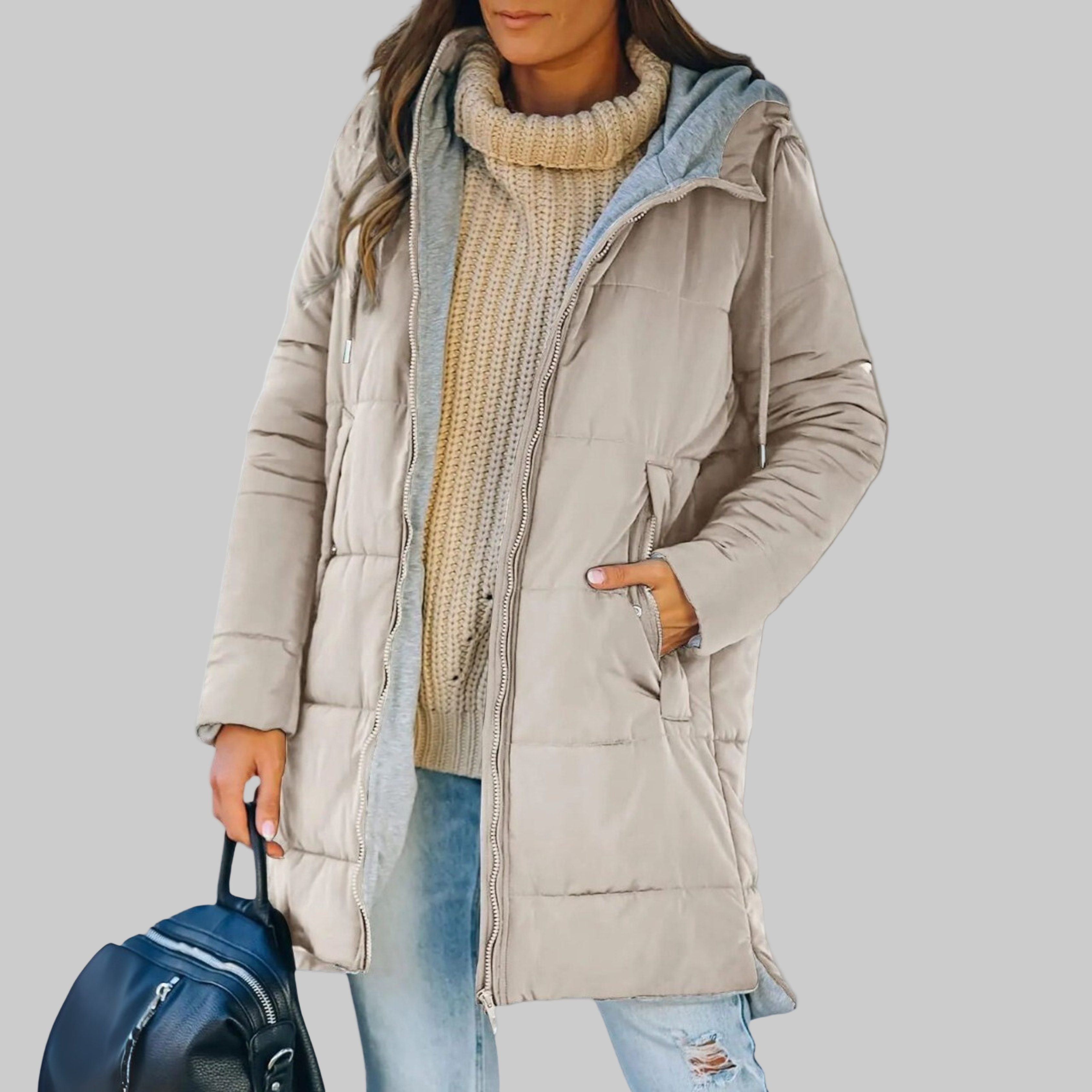 Dorija – Udobna, duga duvenska jakna za maksimalnu zaštitu od hladnog vremena