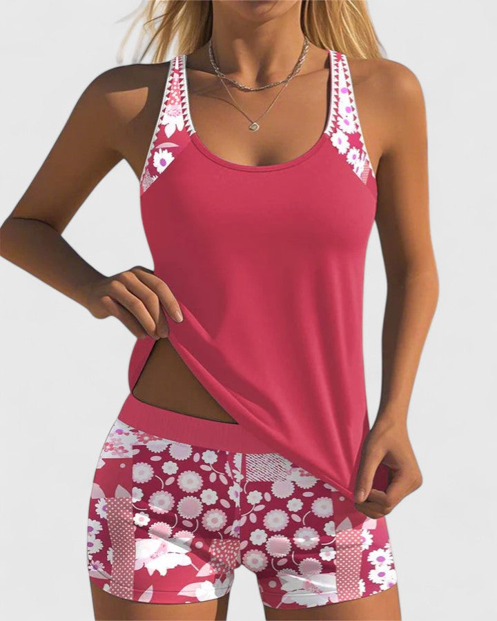 4 – Sportski tankini s cvjetnim uzorkom