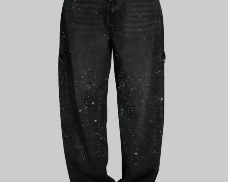 Božena - Traperice s Bijelim Prskanim Detaljima