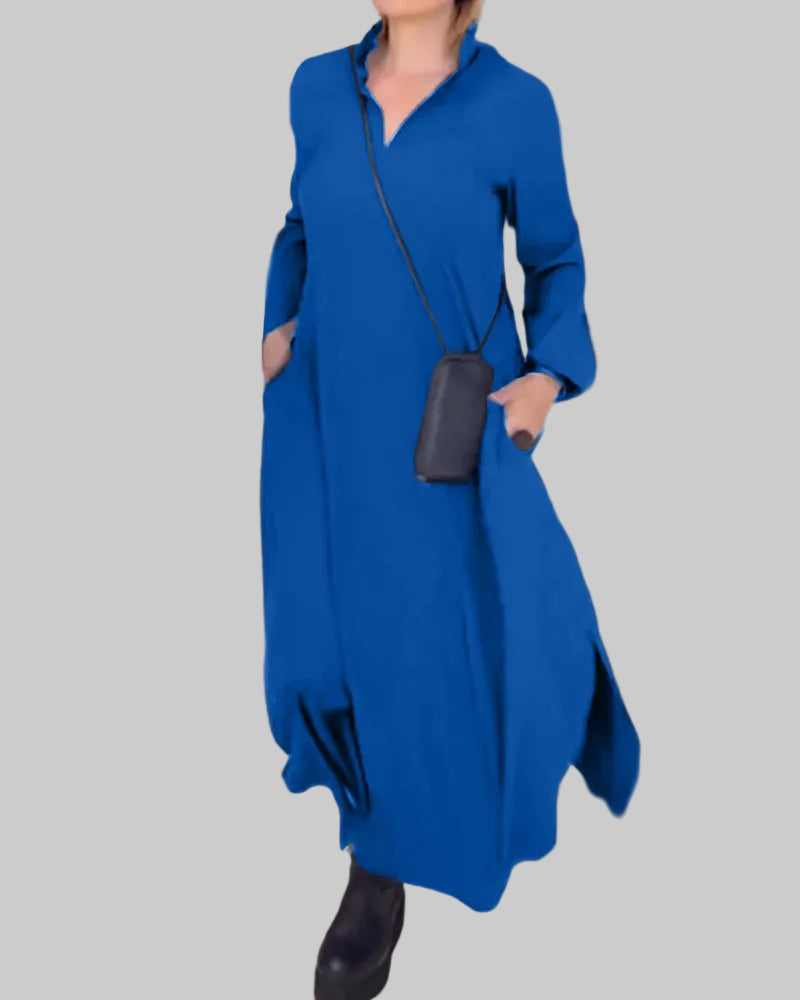 98 – Elegantan oversized maxi haljina s ovratnikom