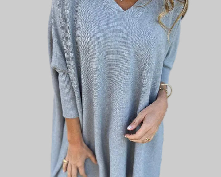 Barbara – Pletena haljina s V-izrezom