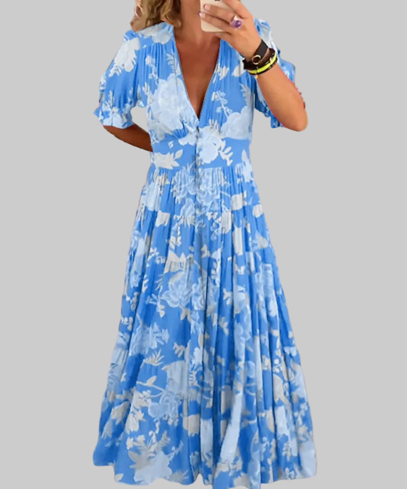 Andrea – Cvjetna maxi haljina koja šapuće ljetne priče Jadrana