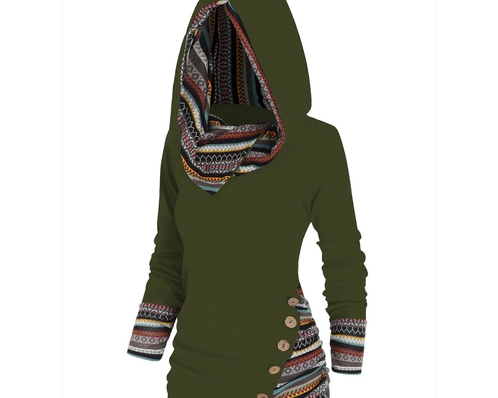 Ela – Sučelite se s zimom s kulturnom elegancijom u ležernom Tribal Hoodie!