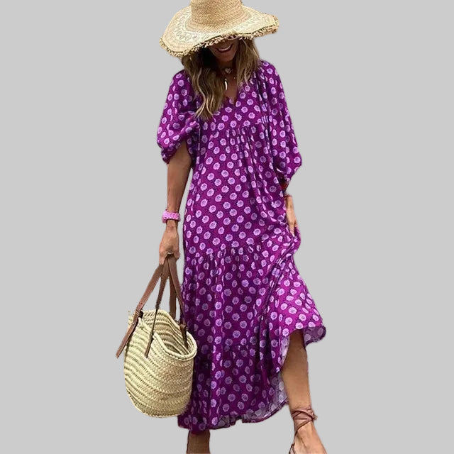 43 – Boho maxi haljina s lanternastim rukavima za ljetne avanture