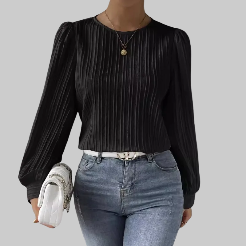 86 - Plisirana bluza s elegantnim rukavima