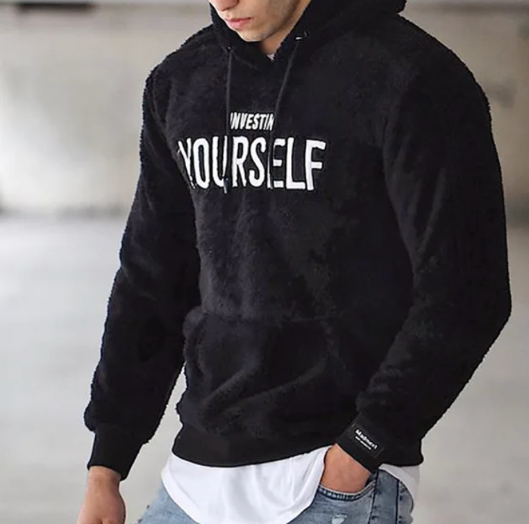 Mate – Sherpa hoodie s motivacijskim printom