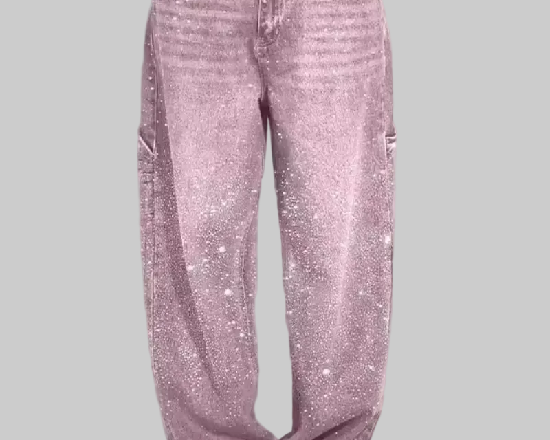 Božena - Traperice s Bijelim Prskanim Detaljima