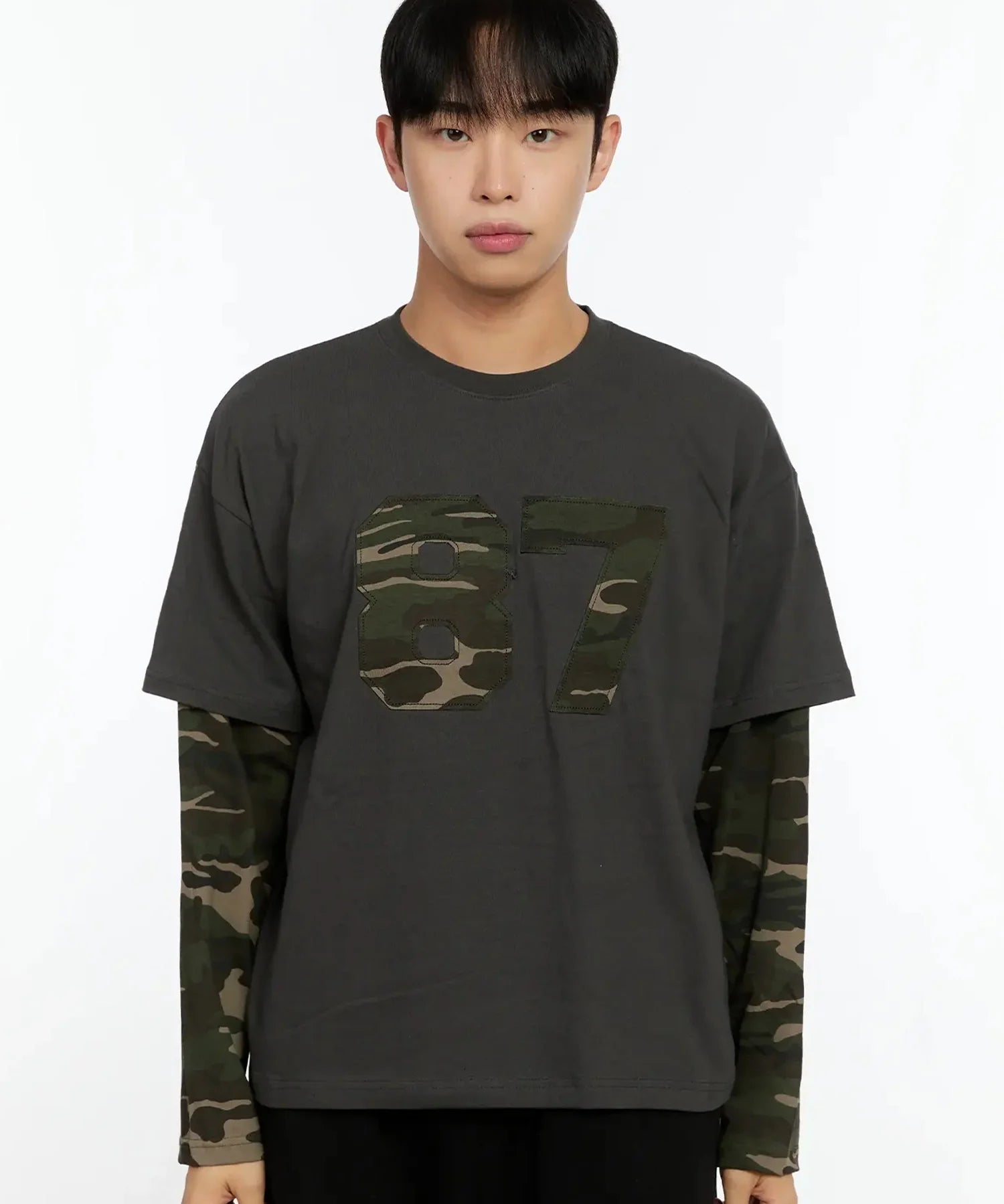 Boris - Muška Camo Grafička Slojna Majica