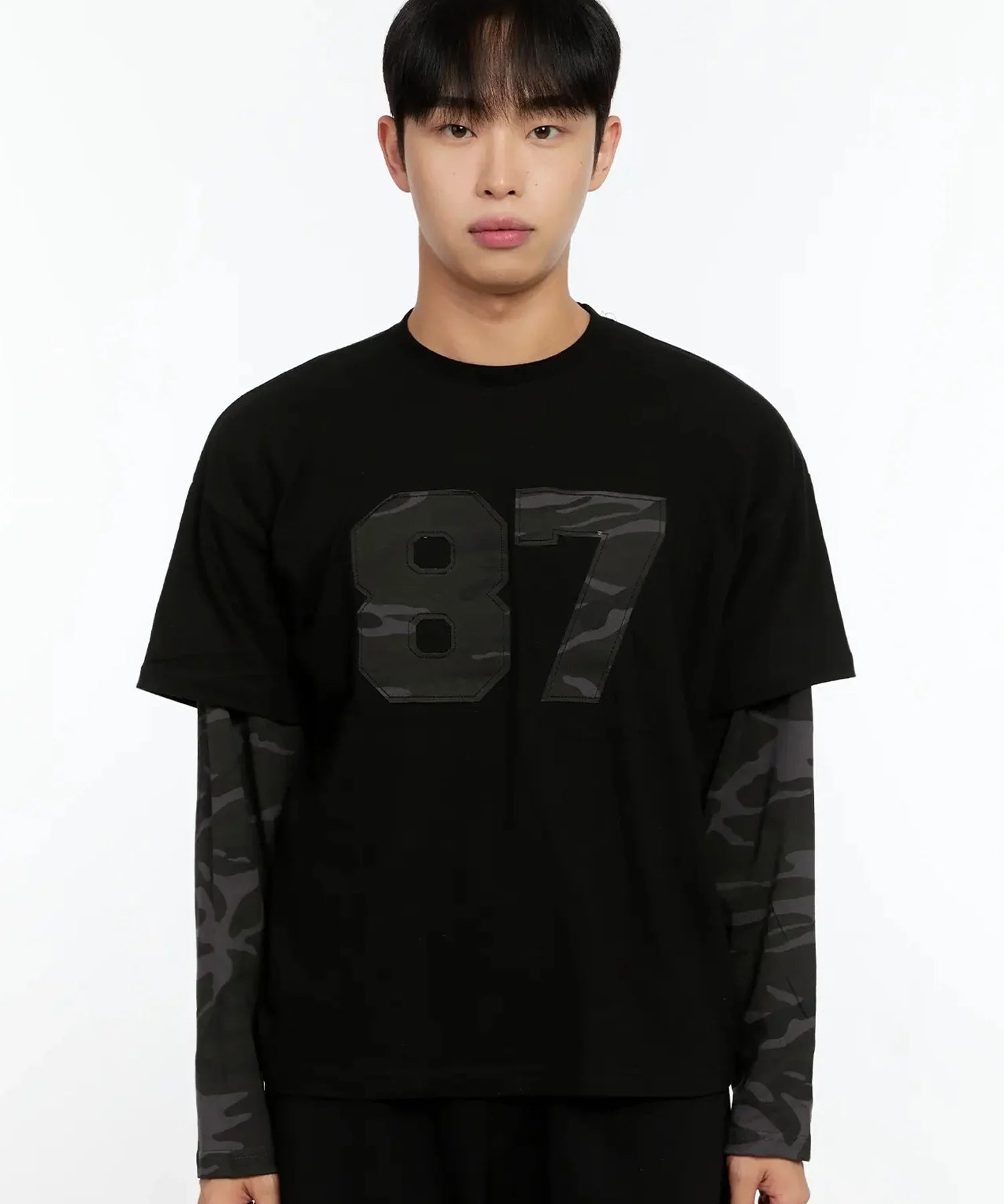 Boris - Muška Camo Grafička Slojna Majica