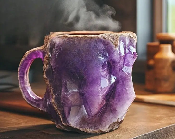 Šalice s mineralnim kristalima