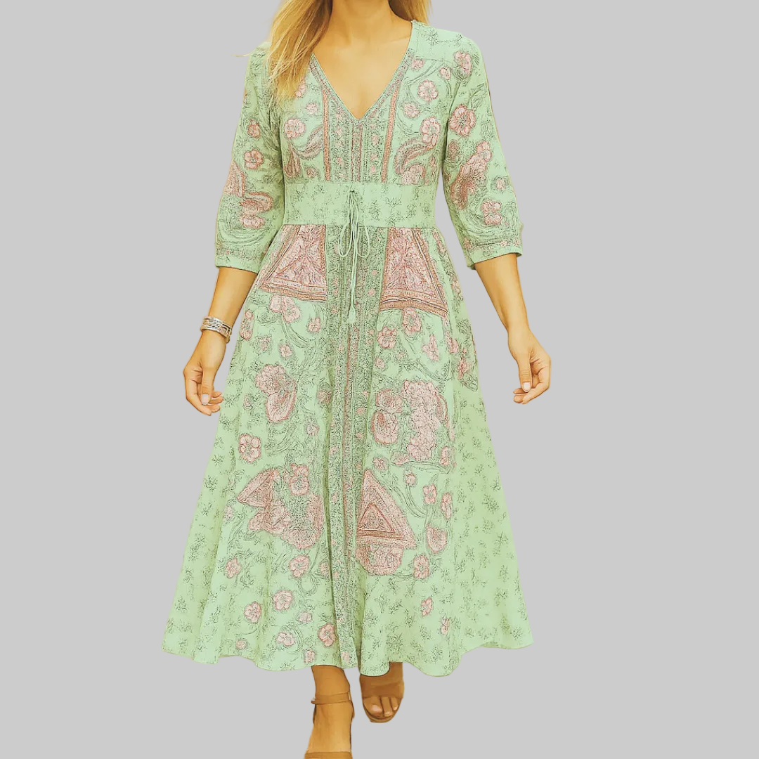 Amalia – Luksuzna boho maxi haljina koja odiše prirodnom ljepotom i slobodom