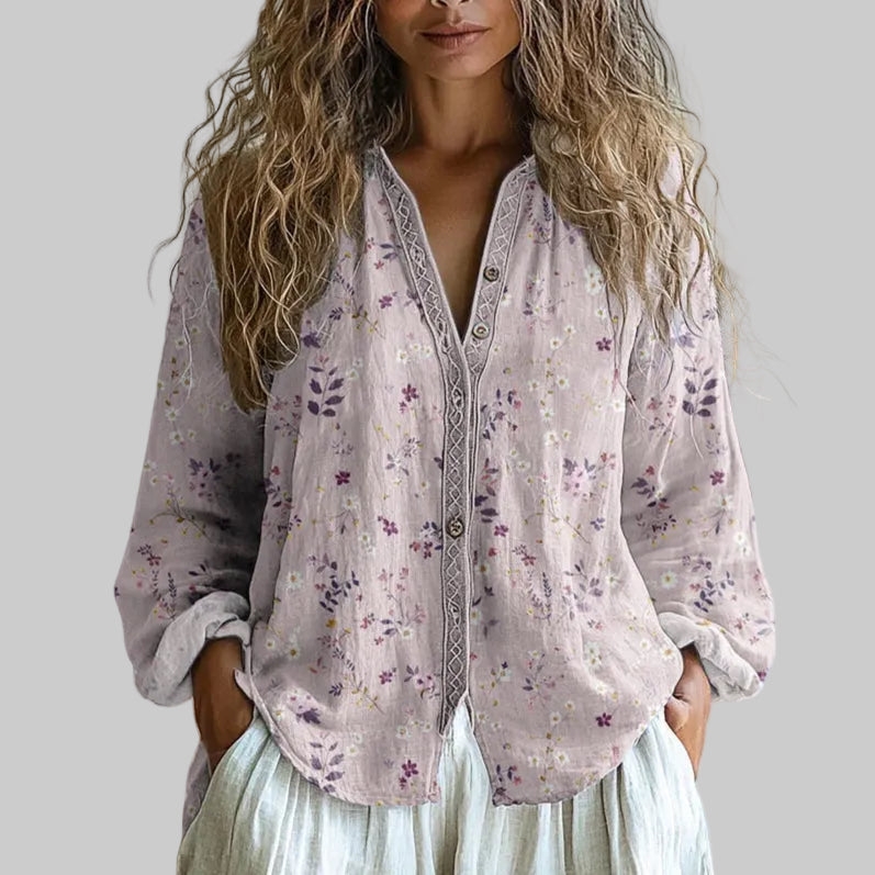 Blanka – Retro bluza s uzorkom lišća
