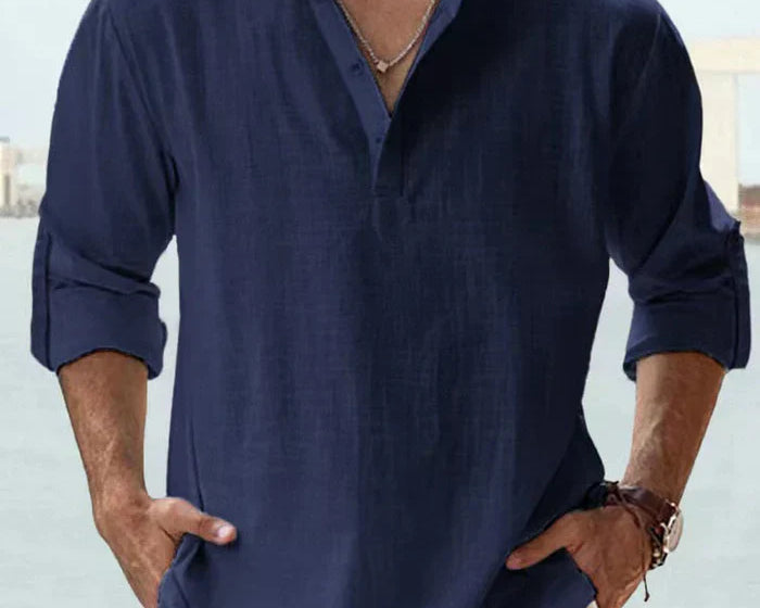 Blaž – Osvježite svoj ormar s lanenom košuljom – elegantnim favoritom za sve godišnje doba!