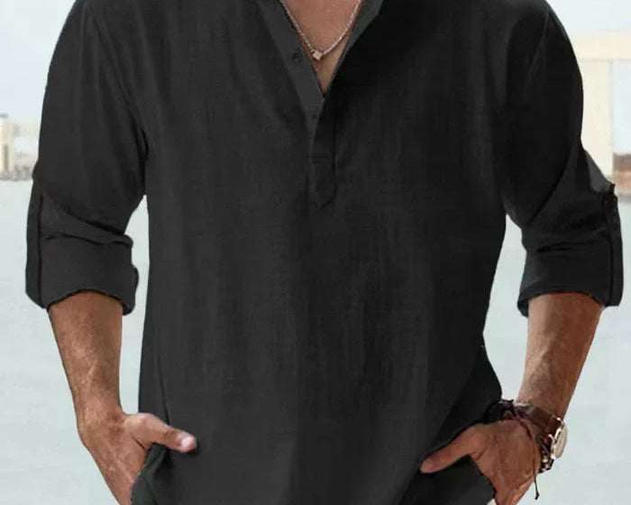 Blaž – Osvježite svoj ormar s lanenom košuljom – elegantnim favoritom za sve godišnje doba!