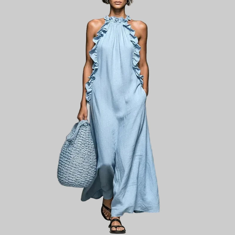 6 – Elegantne boho maxi haljine s volanima