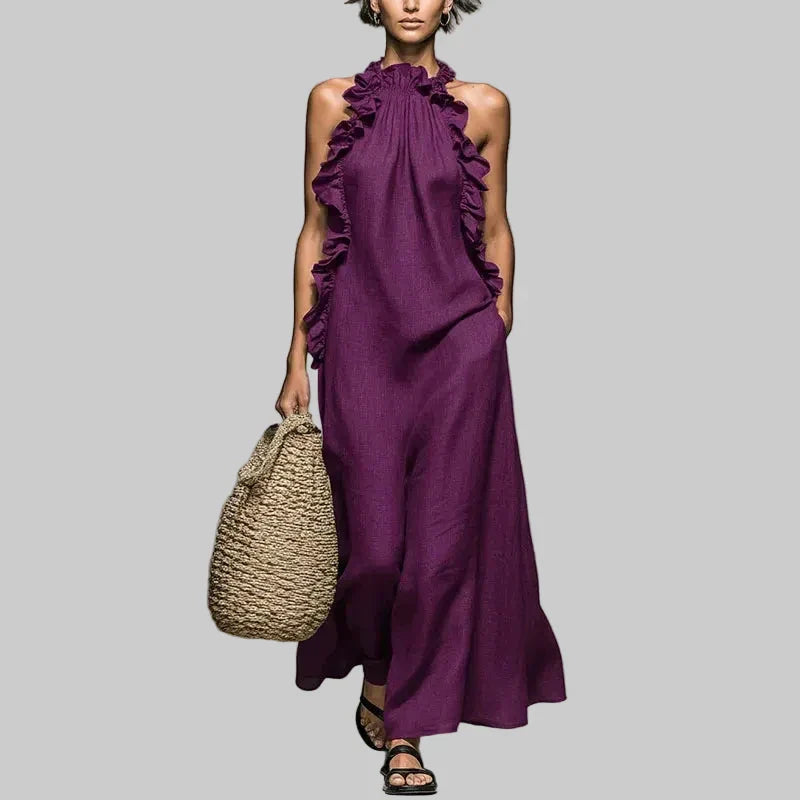 6 – Elegantne boho maxi haljine s volanima