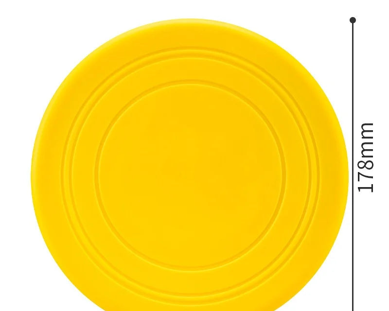 Igračka za pse i mačke u obliku letećeg tanjura od silikona u 7 boja, otporna na žvakanje, interaktivna igračka za obuku štenaca