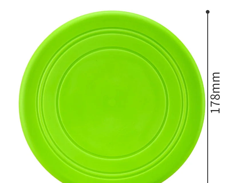 Igračka za pse i mačke u obliku letećeg tanjura od silikona u 7 boja, otporna na žvakanje, interaktivna igračka za obuku štenaca