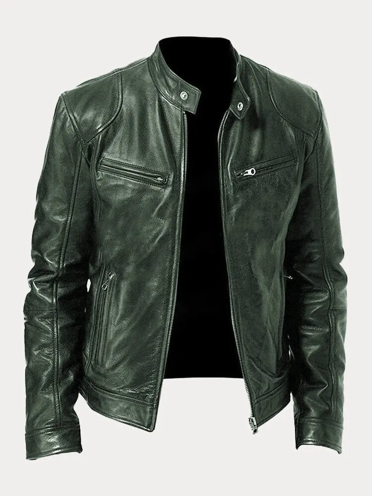 Srećko - Klasična Biker Kožna Jakna