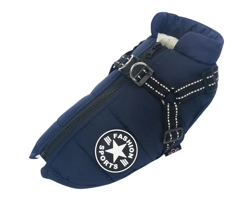 Jakna za pse s pojasom – Zimska topla i vodootporna