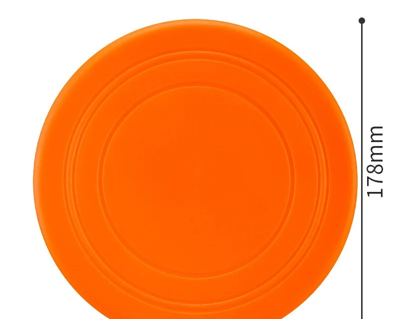 Igračka za pse i mačke u obliku letećeg tanjura od silikona u 7 boja, otporna na žvakanje, interaktivna igračka za obuku štenaca