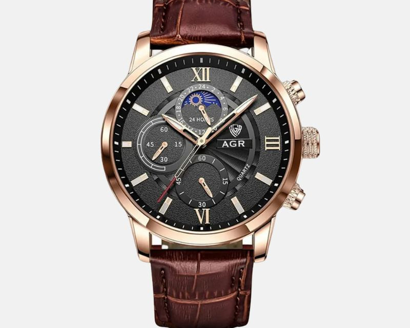 Dragutin - Luksuzni Kvarcni Sat s Kožnim Remenom