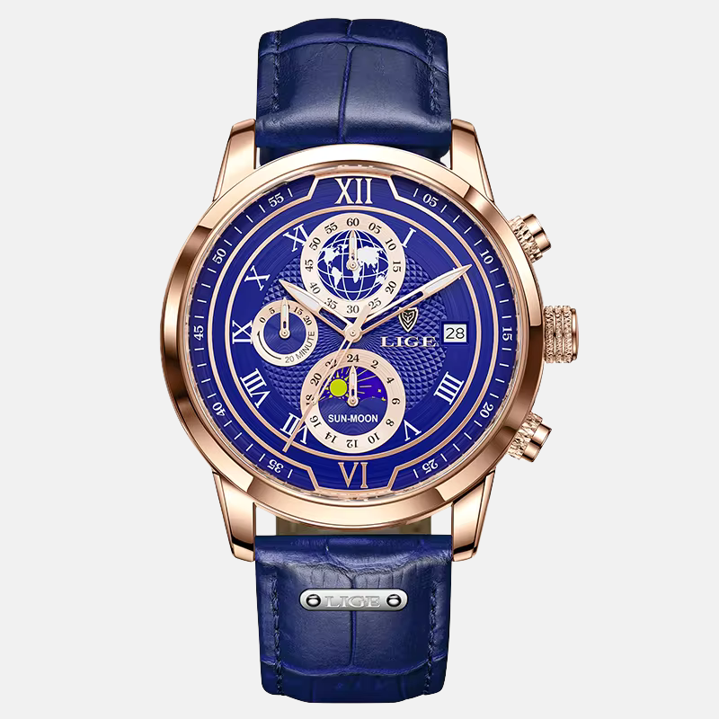 Božo - Kronograf s Kožnim Remenom