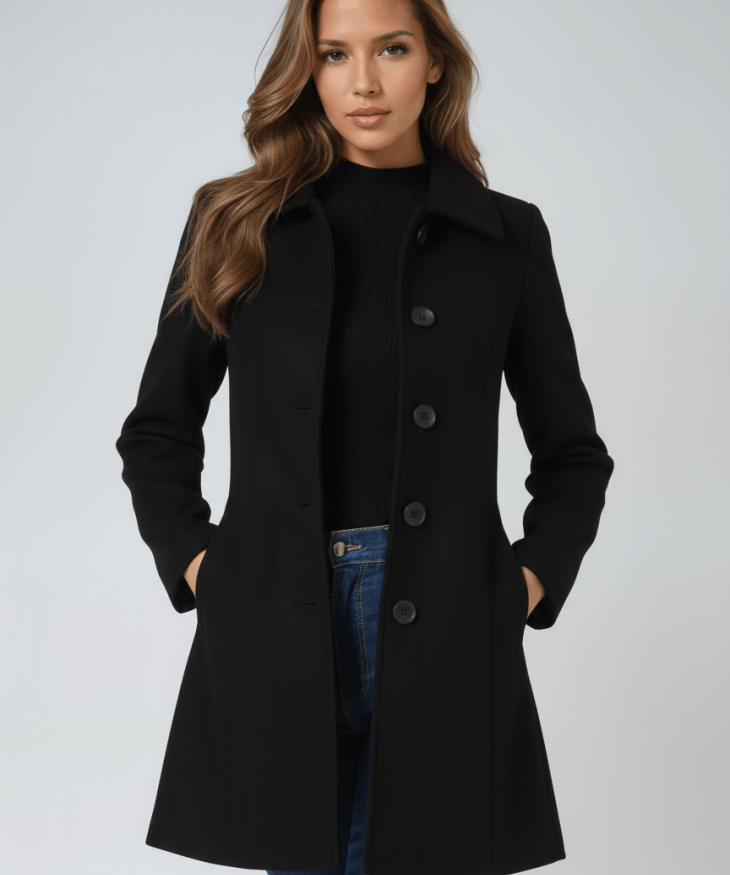 Bogdana – Jednoredni kaput pun zimske elegancije