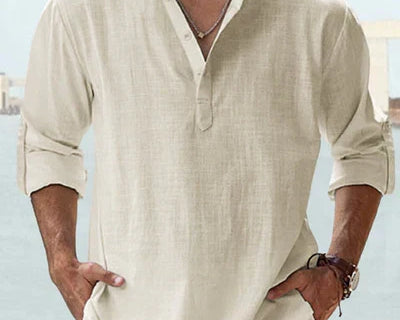 Blaž – Osvježite svoj ormar s lanenom košuljom – elegantnim favoritom za sve godišnje doba!