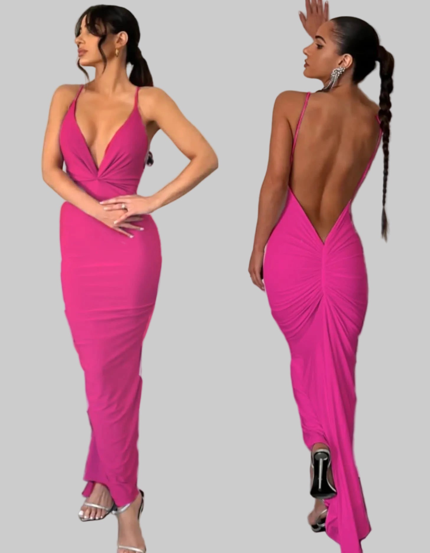 Anđelka - Elegantna haljina s otvorenim leđima