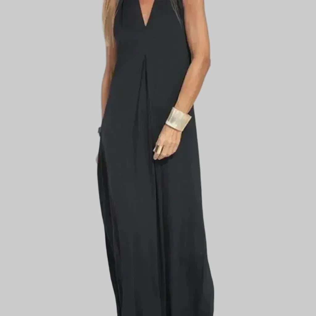 Amalia - Lagana maxi haljina s V-izrezom