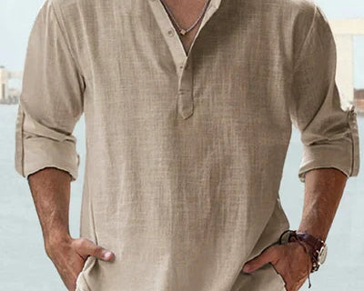 Blaž – Osvježite svoj ormar s lanenom košuljom – elegantnim favoritom za sve godišnje doba!