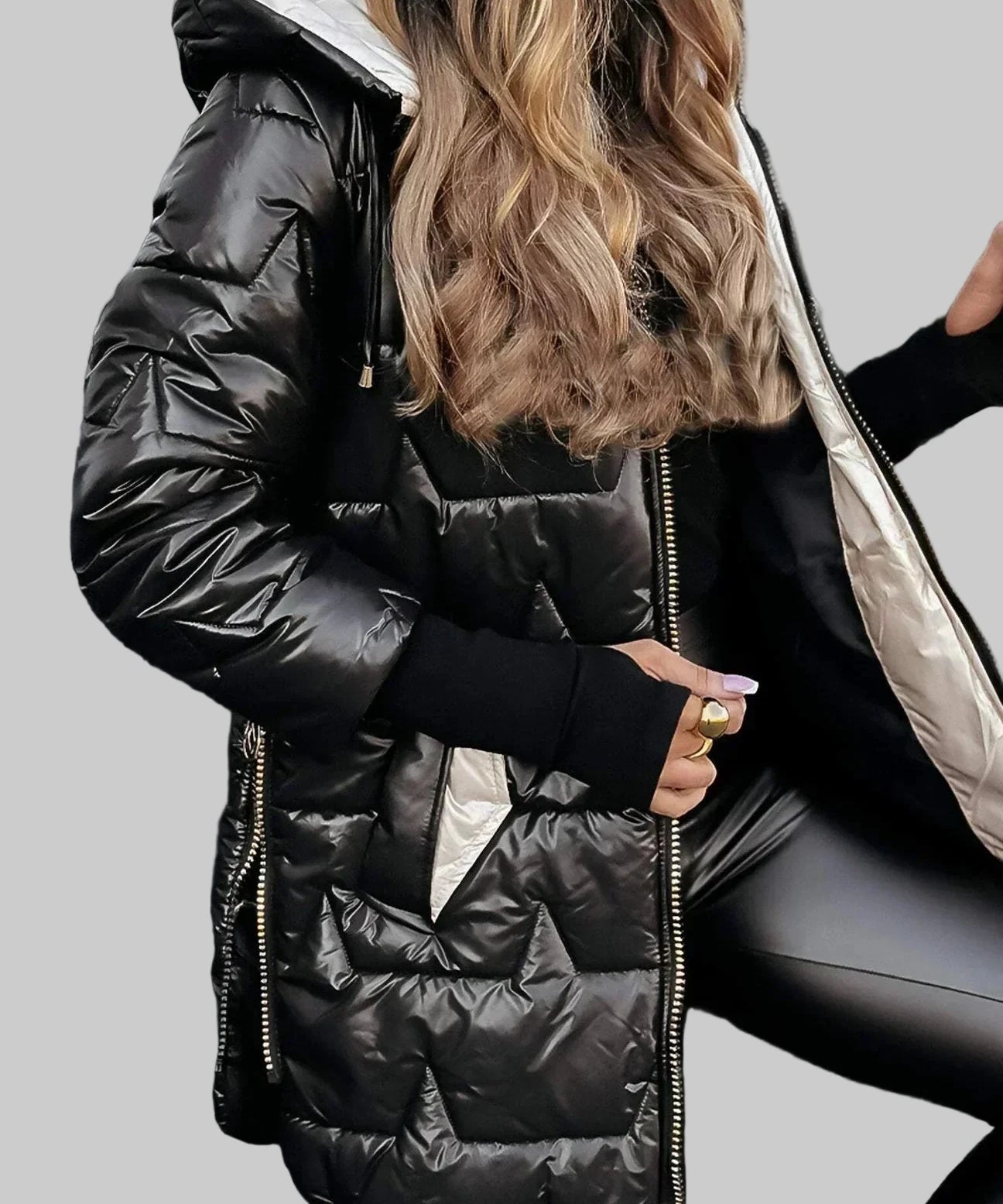 Aida – stilski zimski kaput s kapuljačom i toplim punjenjem